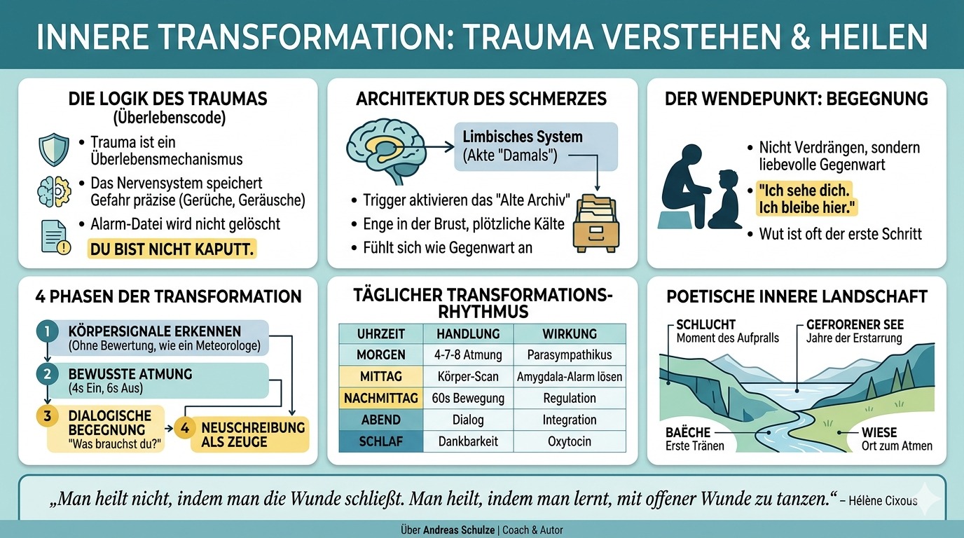 Infografik Transformiere dein Trauma im Innern.
