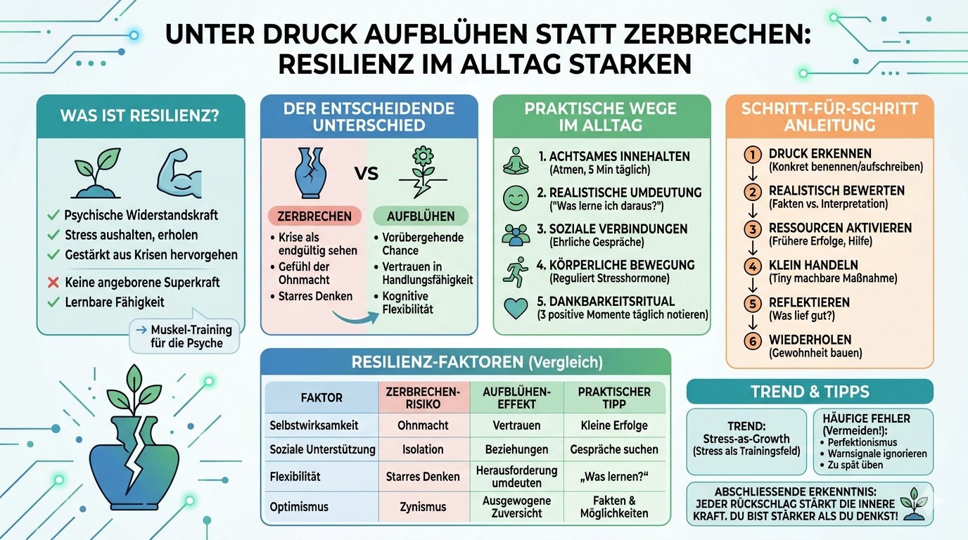 Infografik Unter Druck aufblühen statt zerbrechen 