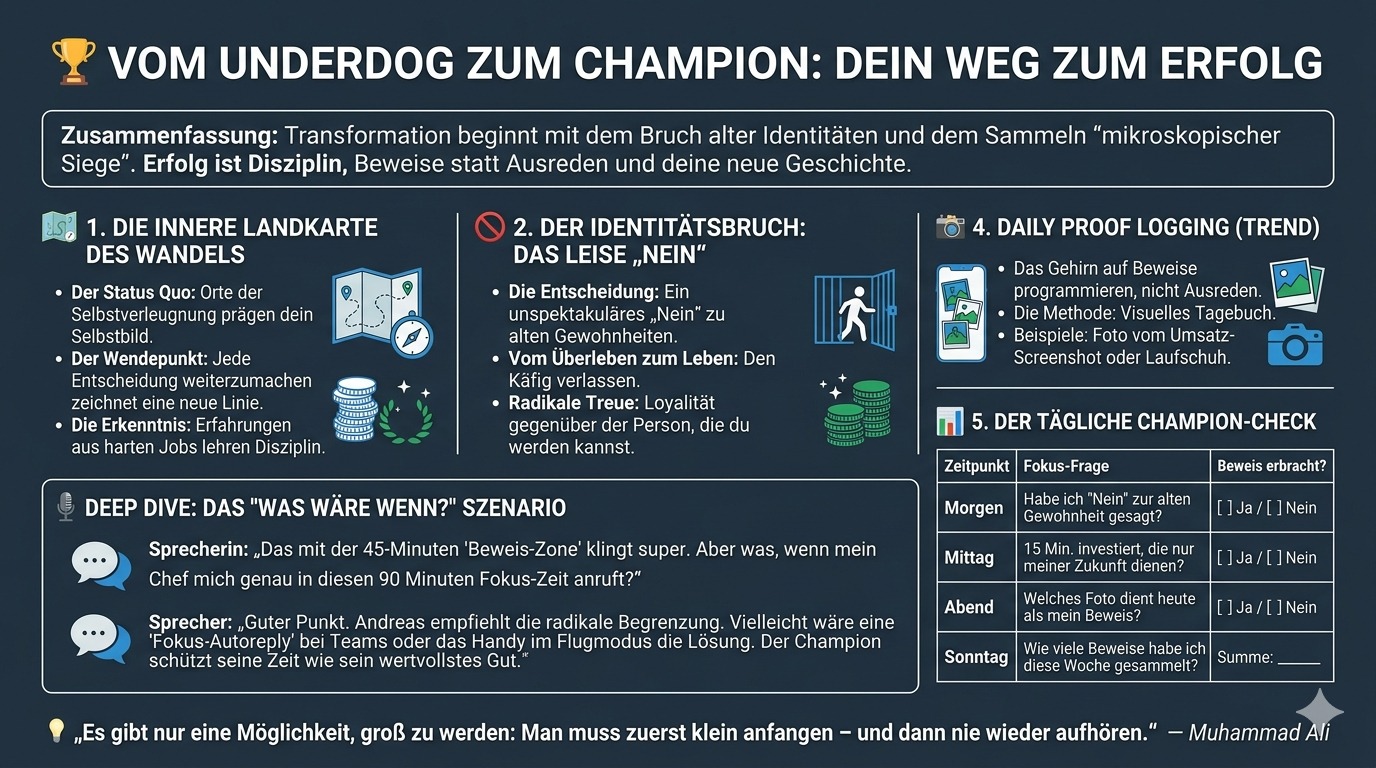 Infografik Vom Underdog zum Champion – dein Weg zum Erfolg!