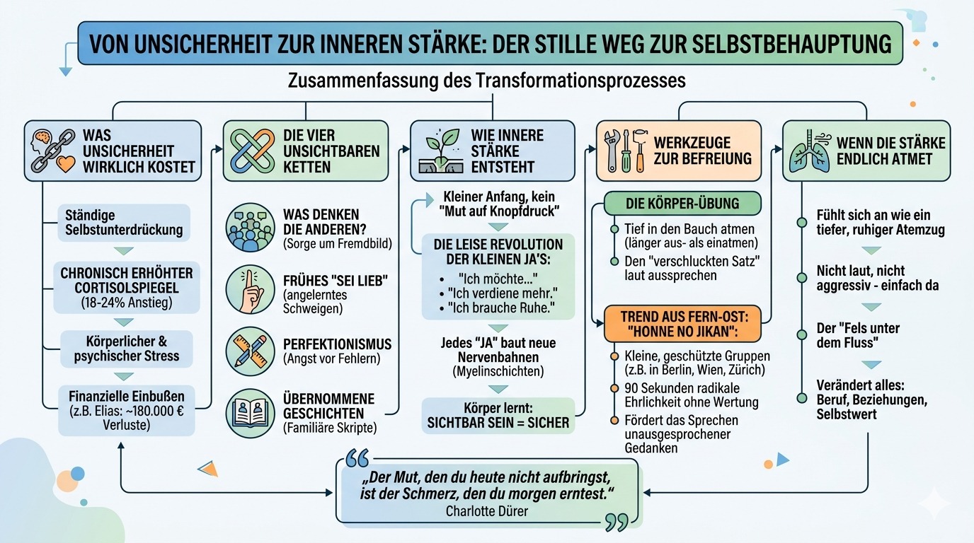 Infografik Von Unsicherheit zur inneren Stärke