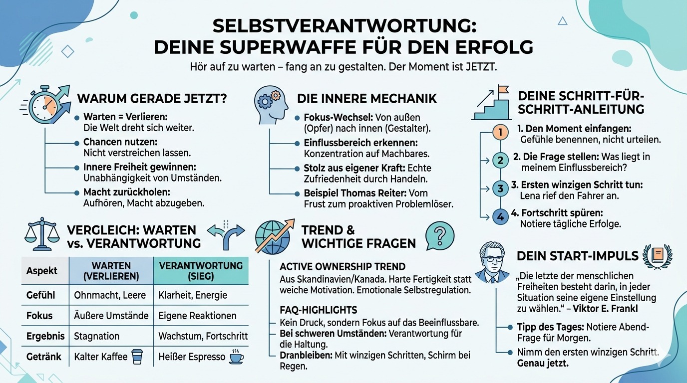 Infografik Warten verliert. Jetzt Verantwortung siegt. Infografik Warten verliert. Jetzt Verantwortung siegt.
