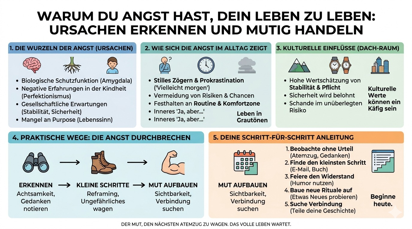 Infografik Warum du Angst hast dein Leben zu leben