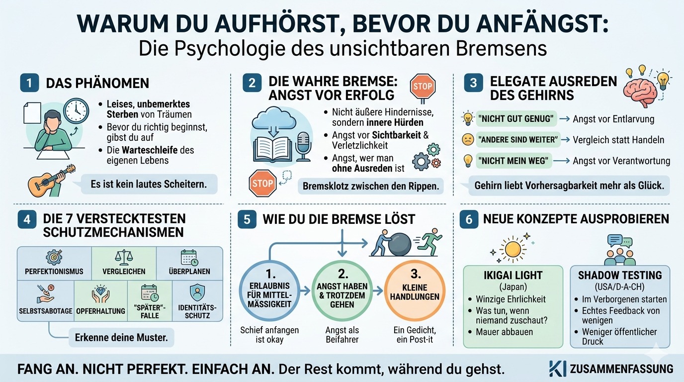 Infografik Warum du aufhörst, bevor du anfängst
