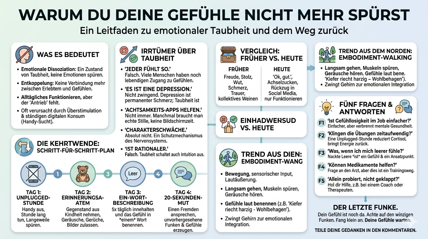 Infografik Warum du deine Gefühle nicht mehr spürst