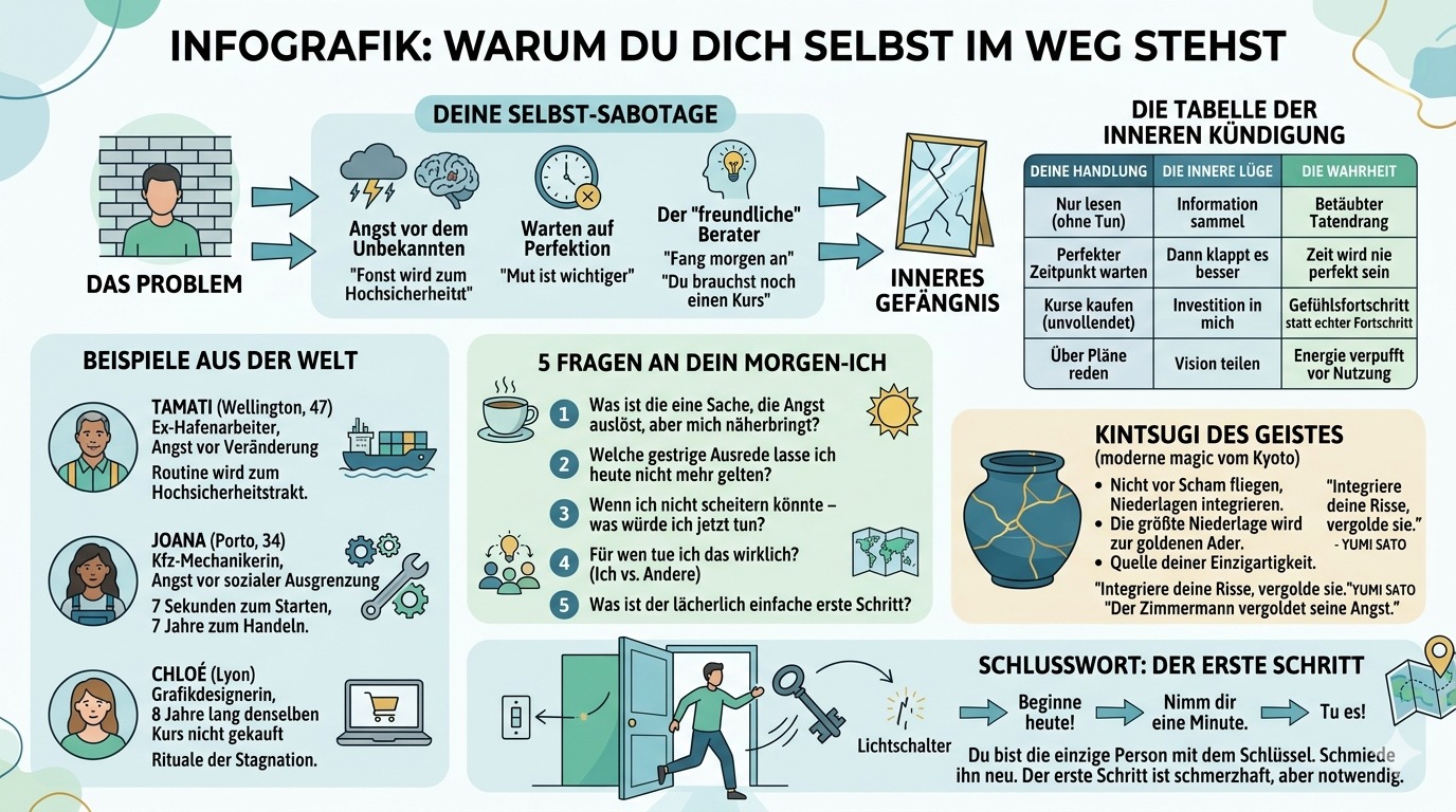 Infografik Warum du dich selbst im Weg stehst