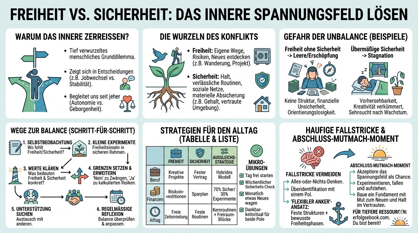 Infografik Warum du dich zwischen Freiheit und Sicherheit zerreißt