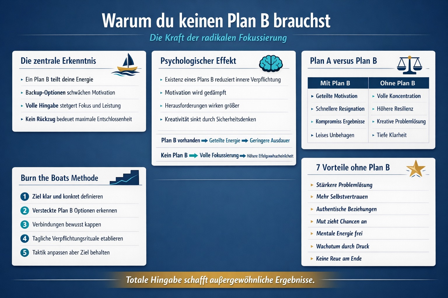 Infografik Warum du keinen Plan B brauchst