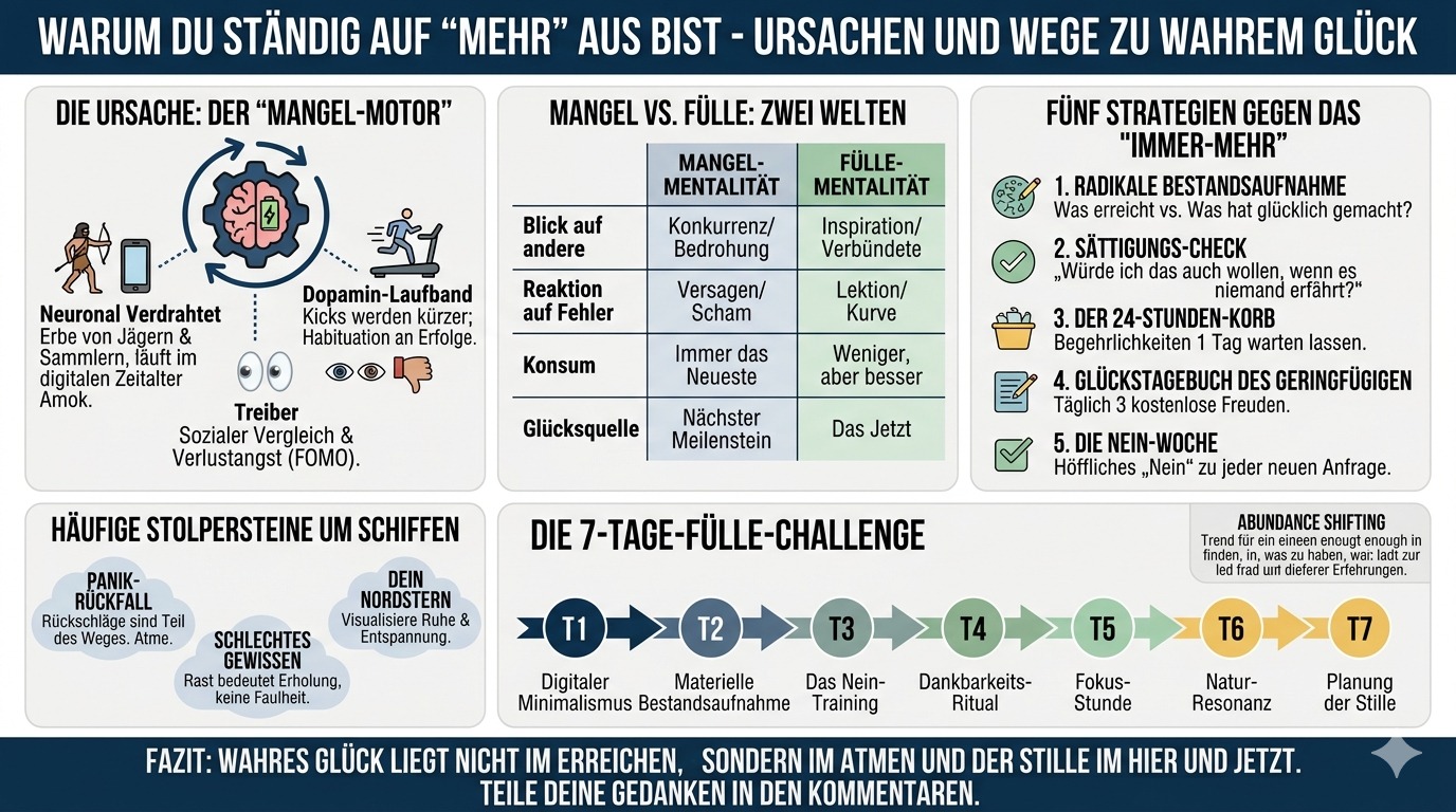 Infografik Warum du ständig auf “mehr” aus bist