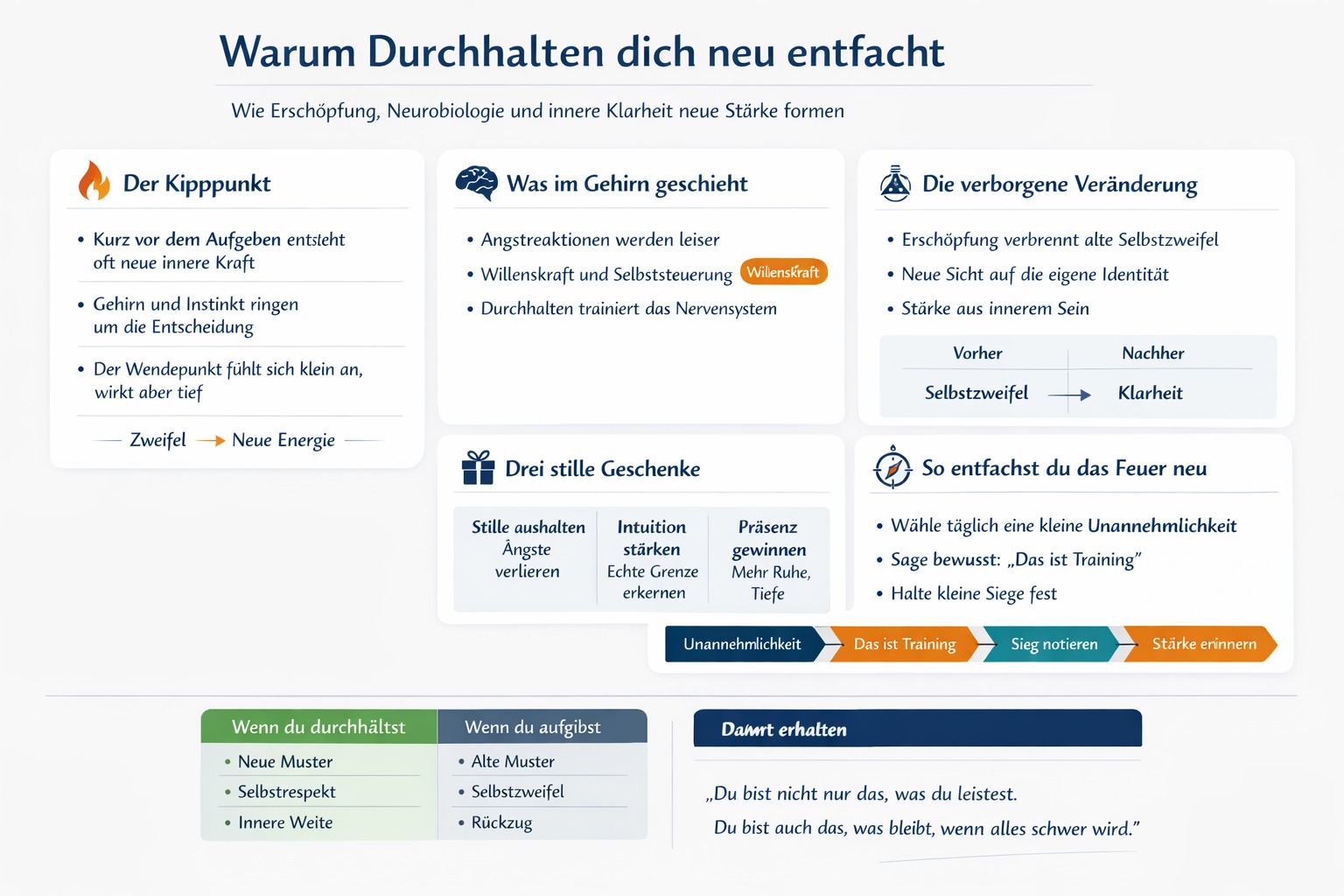 Infografik Warum durchhalten dich neu entfacht