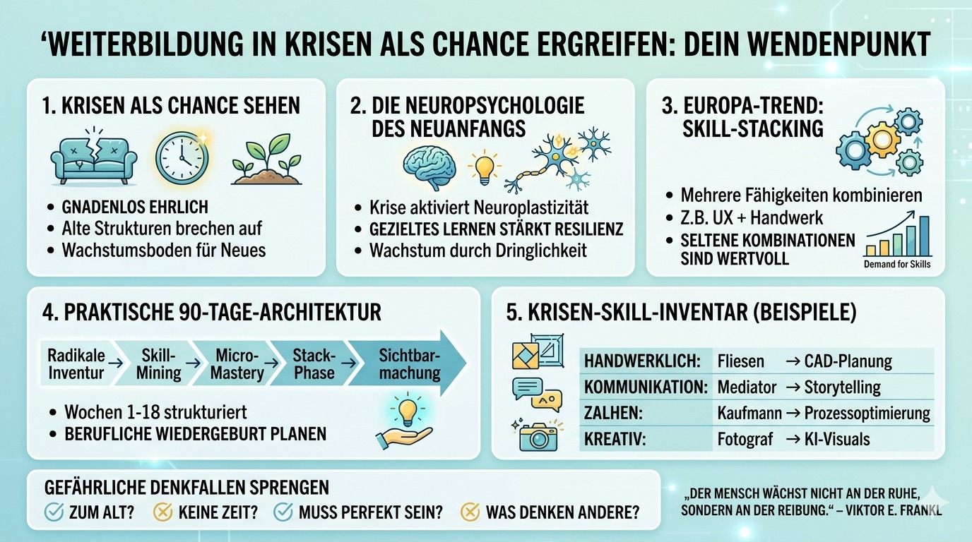 Infografik Weiterbildung in Krisen als Chance ergreifen