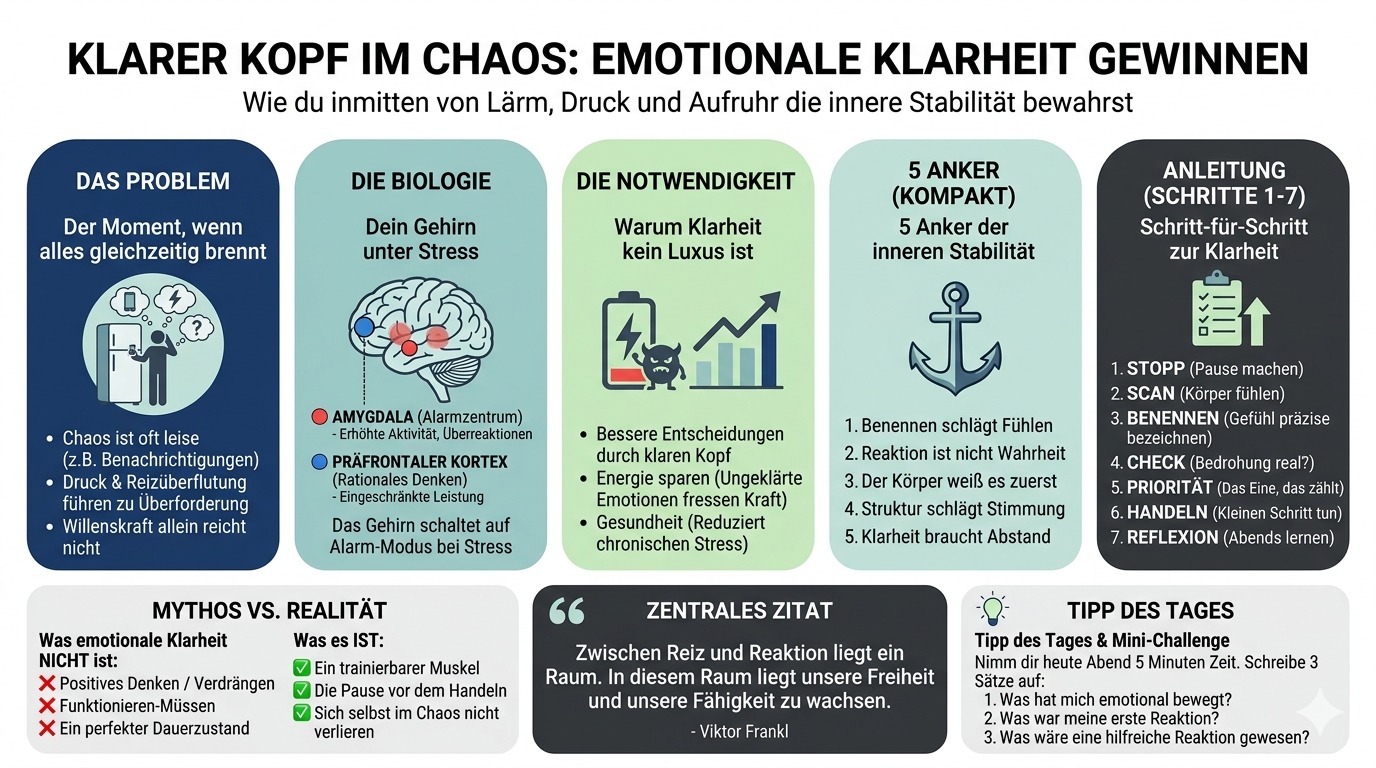 Infografik Wenn Chaos klar macht, was wirklich zählt