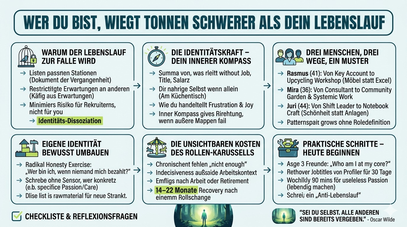 Infografik Wer du bist, wiegt Tonnen schwerer als dein Lebenslauf