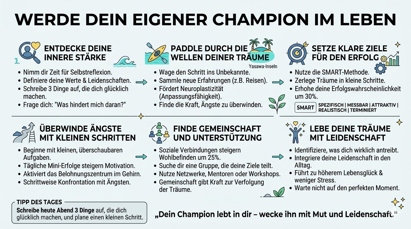 Infografik Werde dein eigener Champion im Leben