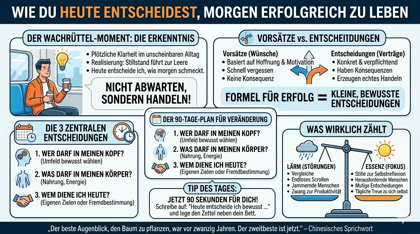 Infografik Wie du heute entscheidest, morgen erfolgreich zu leben