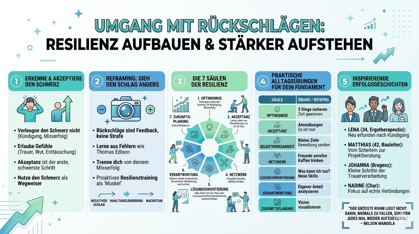 Infografik Wie du mit Rückschlägen umgehst