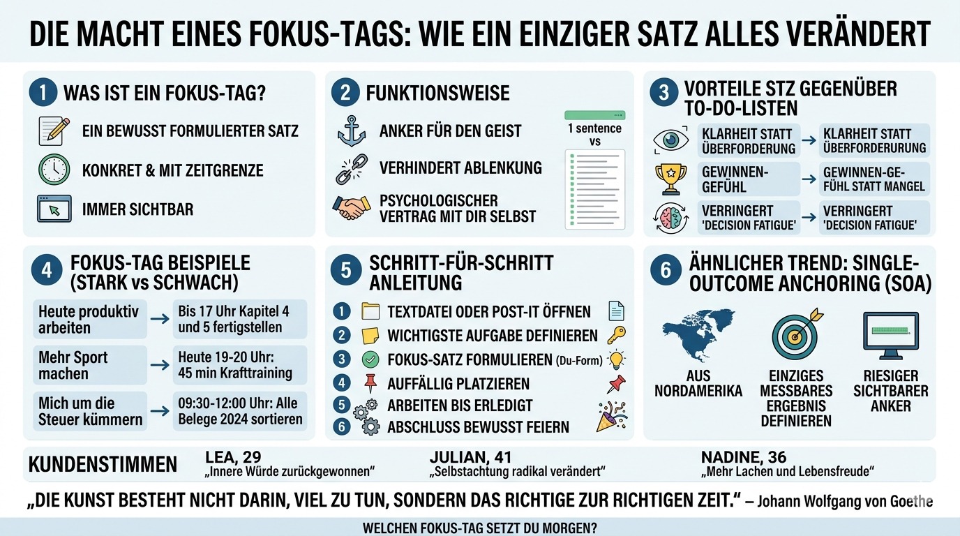 Infografik Wie ein Fokus Tag alles verändert