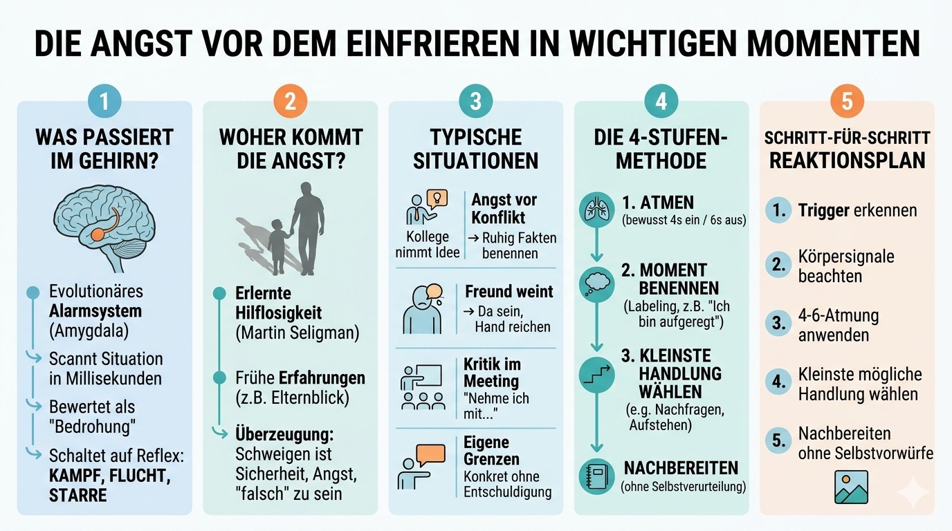 Infografik „Die Angst, in echten Momenten nicht richtig zu reagieren
