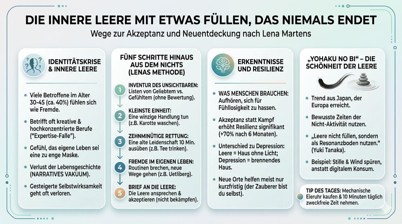 Infografik „Die innere Leere mit etwas füllen, das niemals endet“