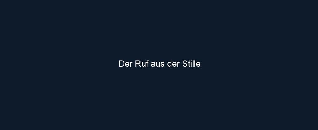 Der Ruf aus der Stille