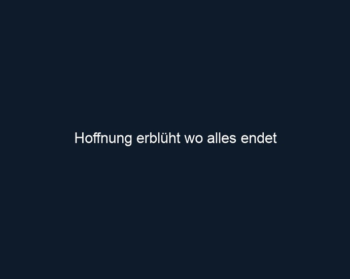 Hoffnung erblüht wo alles endet 