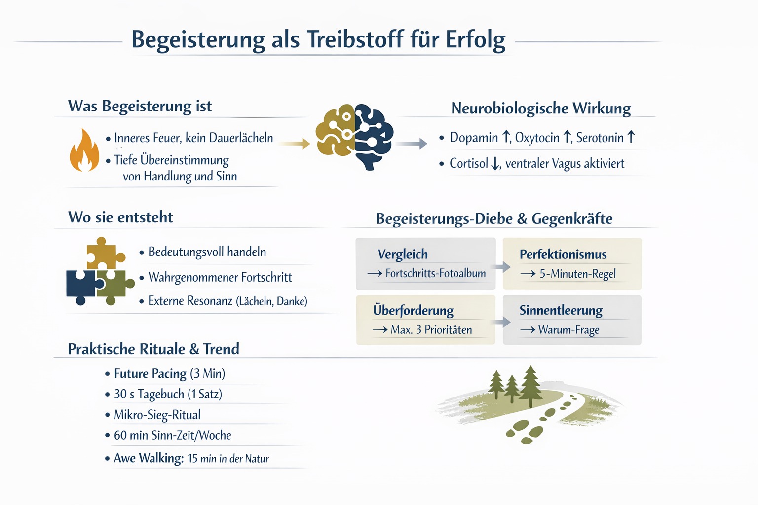 iNFOGRAFIK Begeisterung treibt dein Leben zum Erfolg