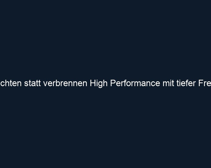 Leuchten statt verbrennen High Performance mit tiefer Freude 
