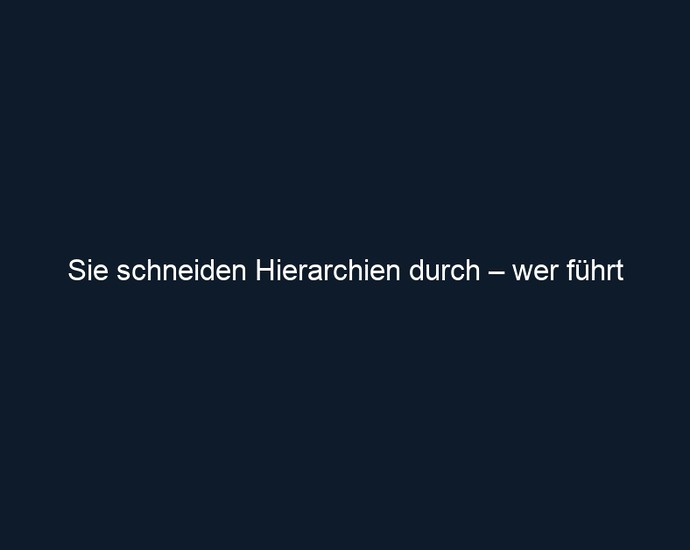 Sie schneiden Hierarchien durch – wer führt