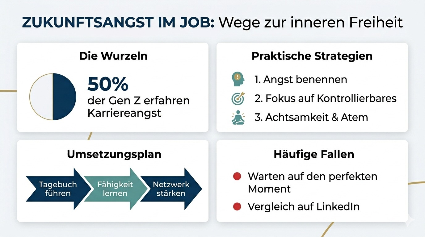 Ifografik Zukunftsangst im Job Wege zur inneren Freiheit