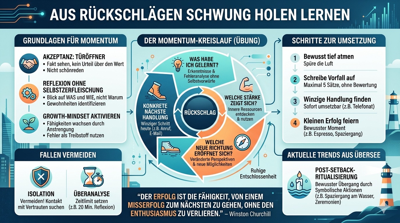Infografik Aus Rückschlägen Schwung holen lernen