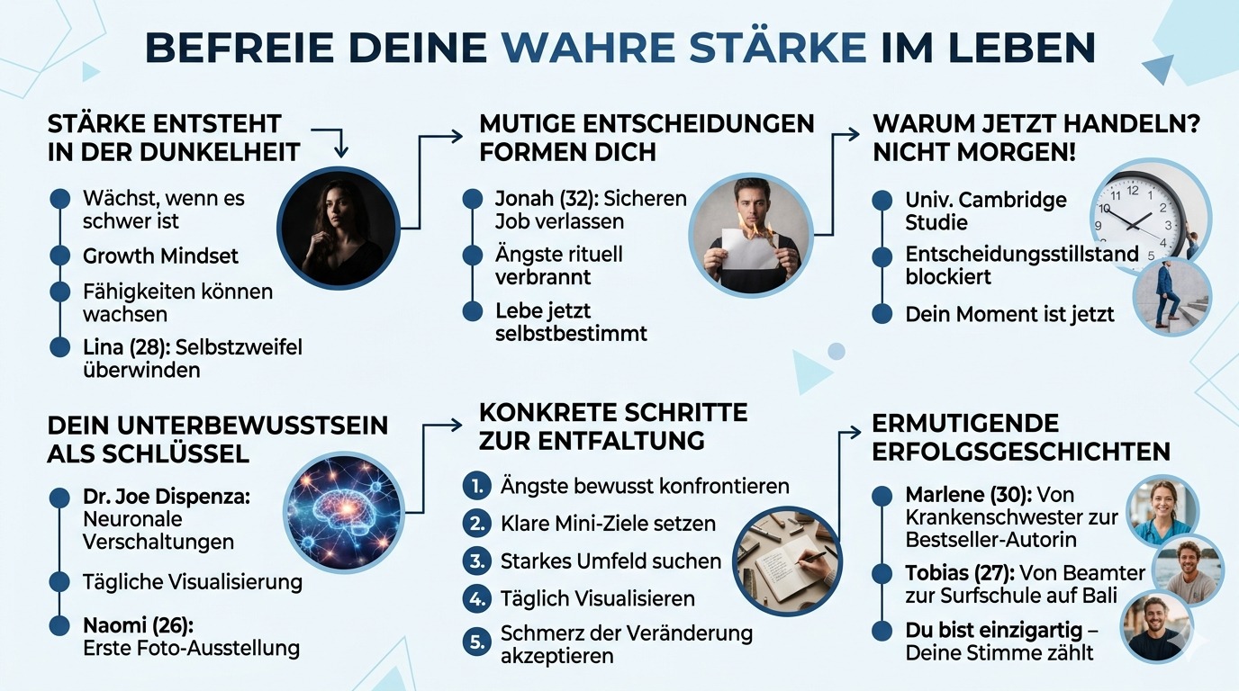 Infografik Befreie deine wahre Stärke im Leben