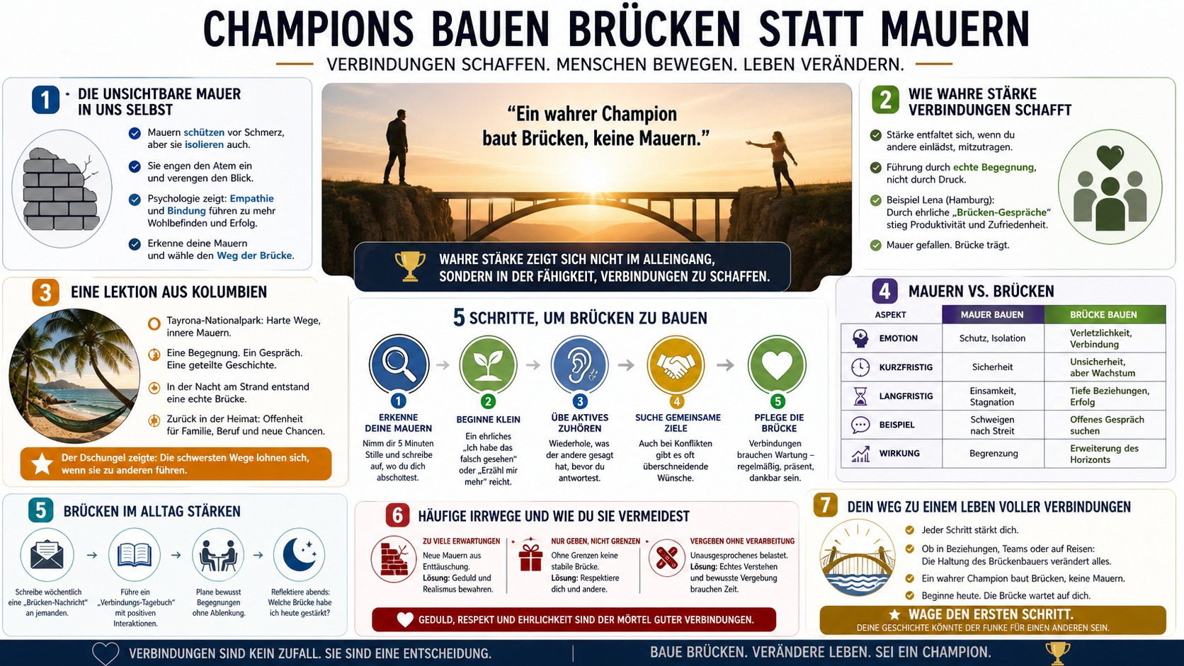 Infografik Champions bauen Brücken statt Mauern 