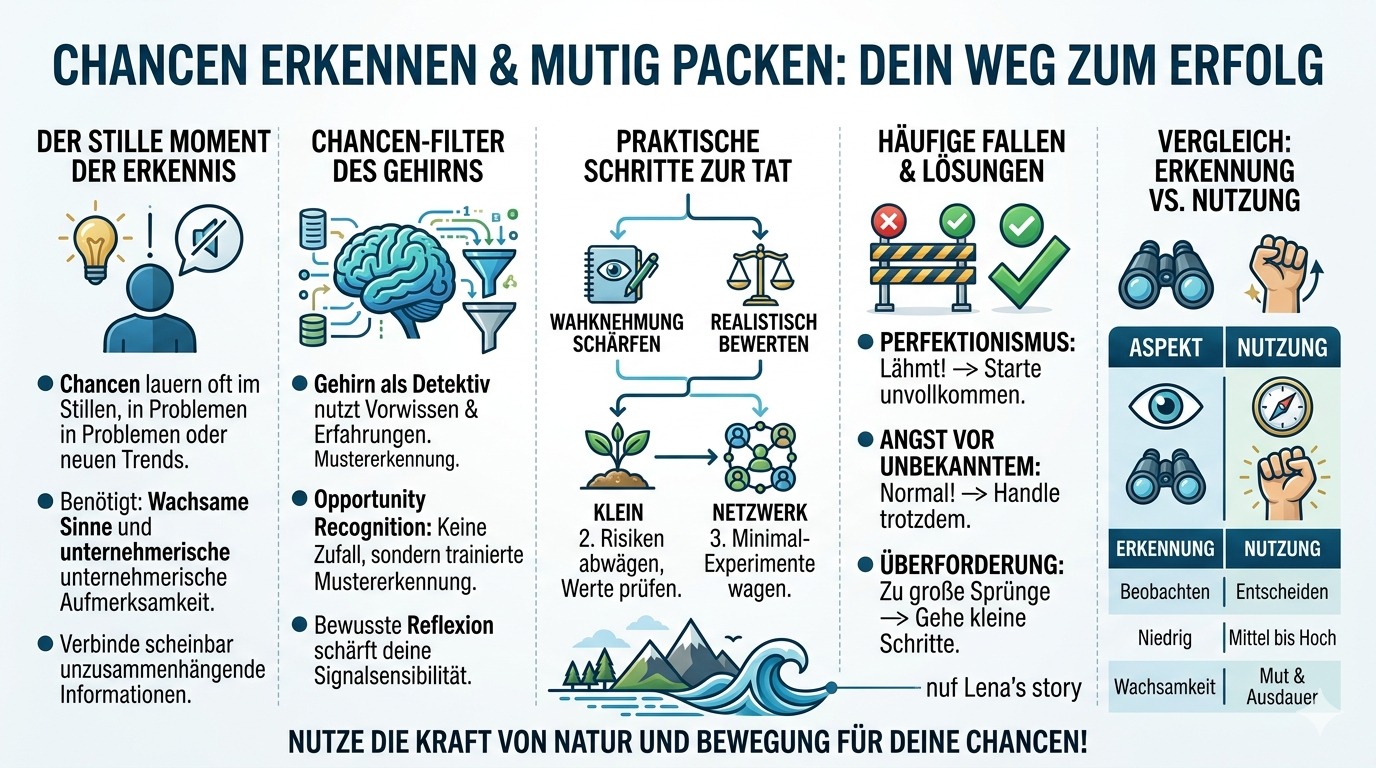 Infografik Chancen erkennen und mutig packen