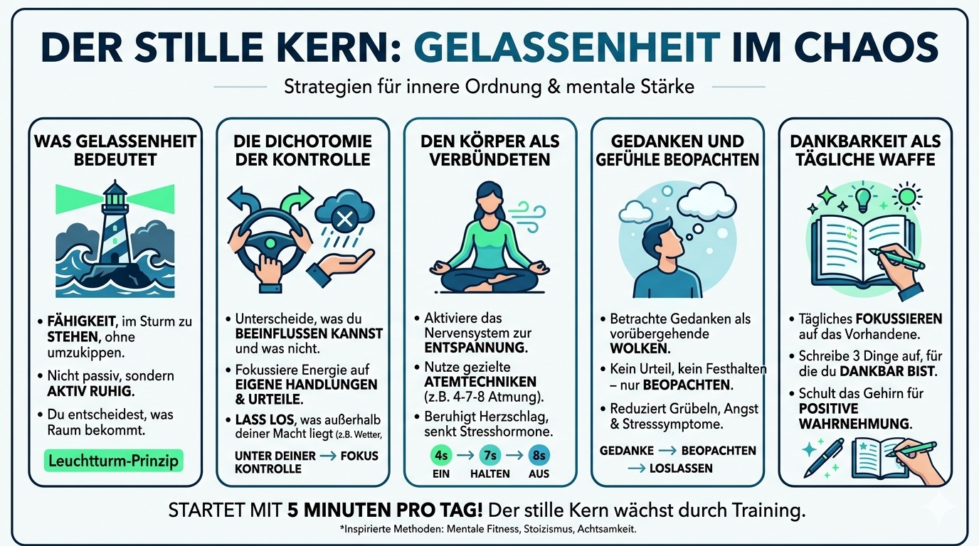 Infografik Chaos um dich – und du bist der stille Kern Infografik Chaos um dich – und du bist der stille Kern