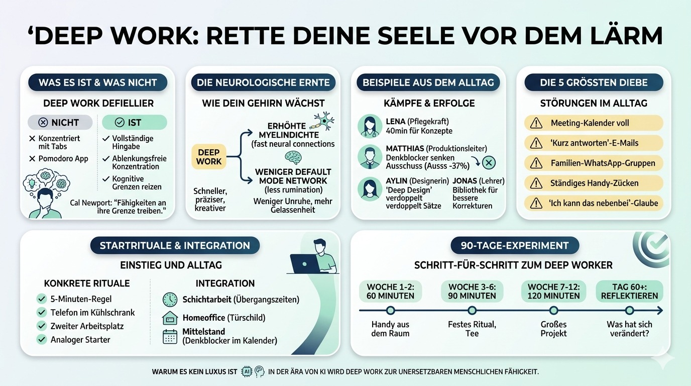 Infografik Deep Work rettet deine Seele vor dem Lärm