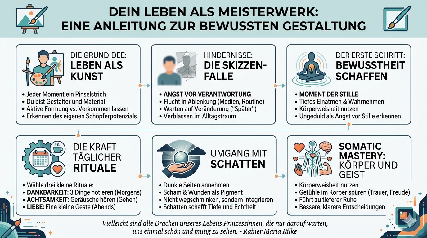 Infografik Dein Leben als das Meisterwerk der Welt Infografik Dein Leben als das Meisterwerk der Welt