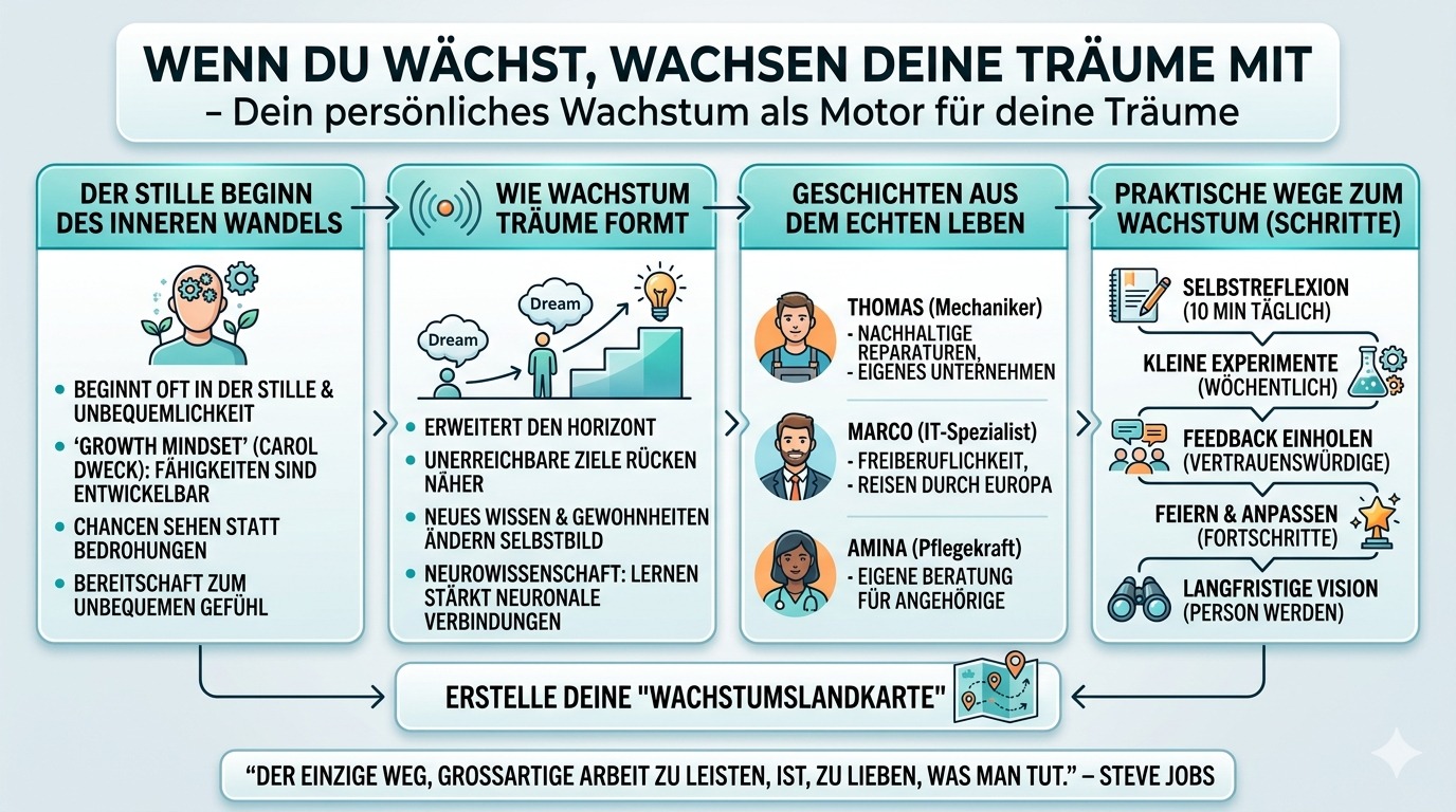Infografik Dein Wachstum lässt Träume mitwachsen. 