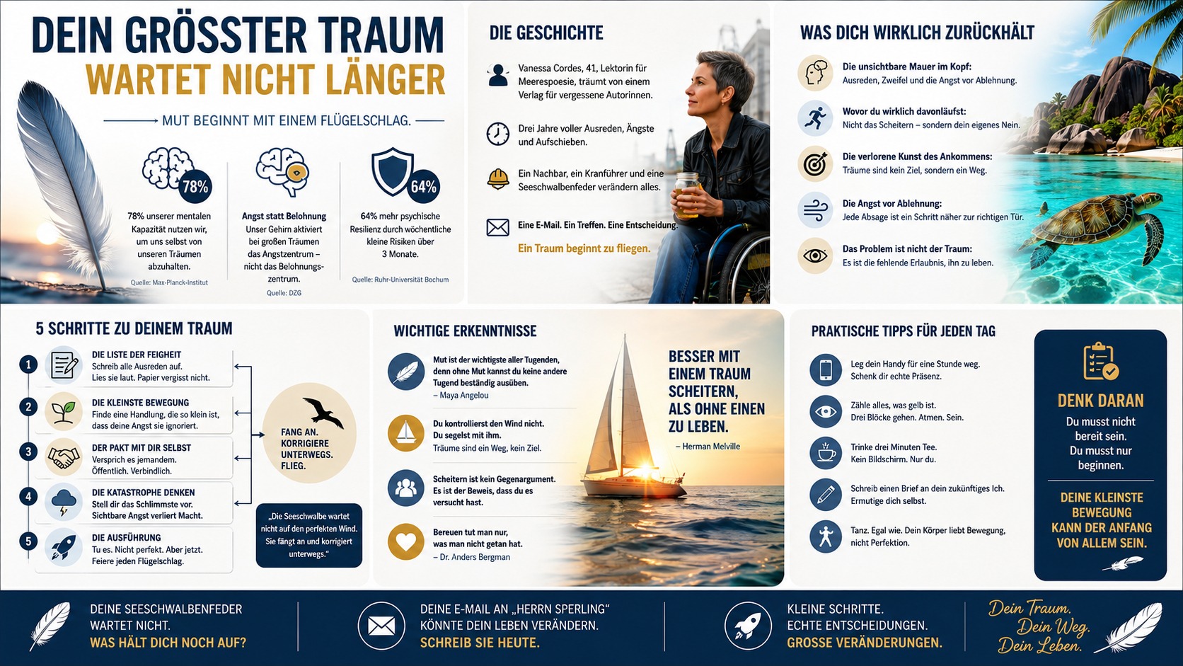 Infografik Dein größter Traum wartet nicht länger