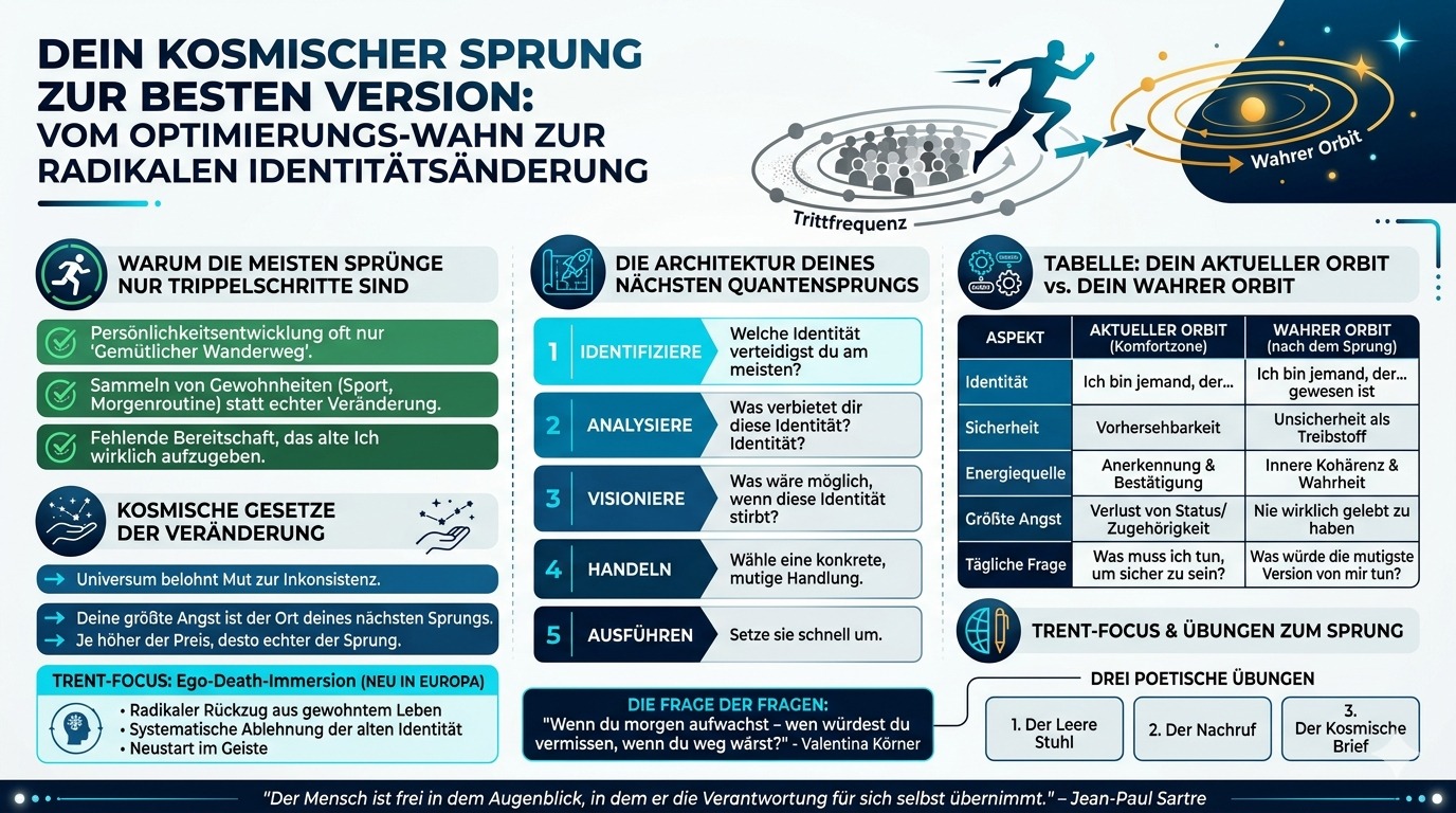 Infografik Dein kosmischer Sprung zur besten Version