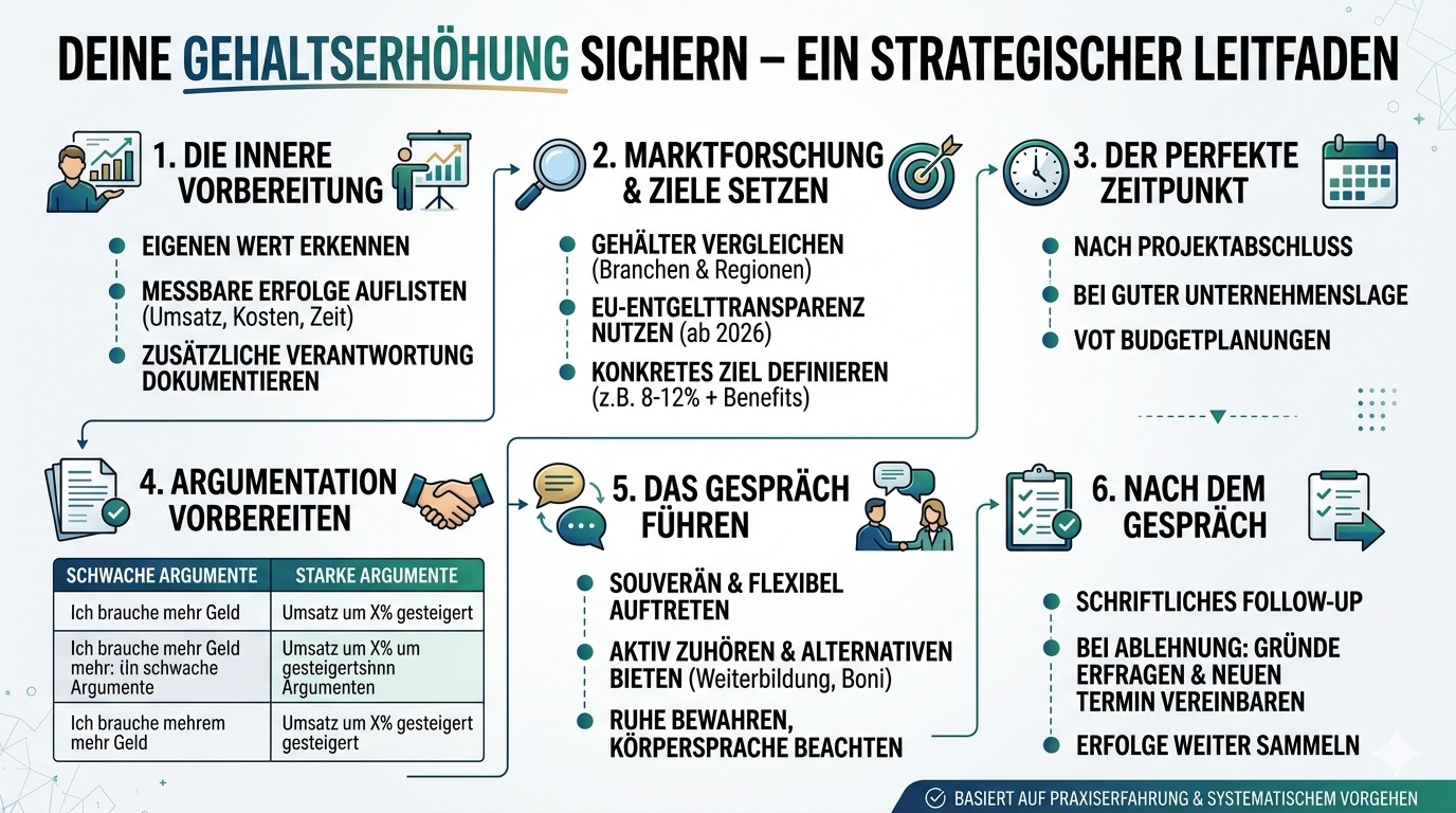 Infografik Deine nächste Gehaltserhöhung sichern 