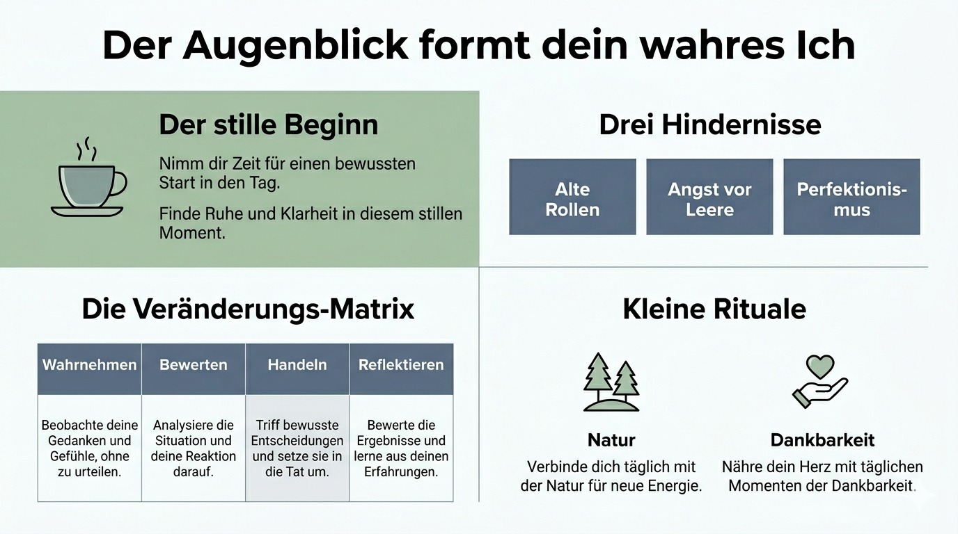 Infografik Der Augenblick formt dein wahres Ich neu