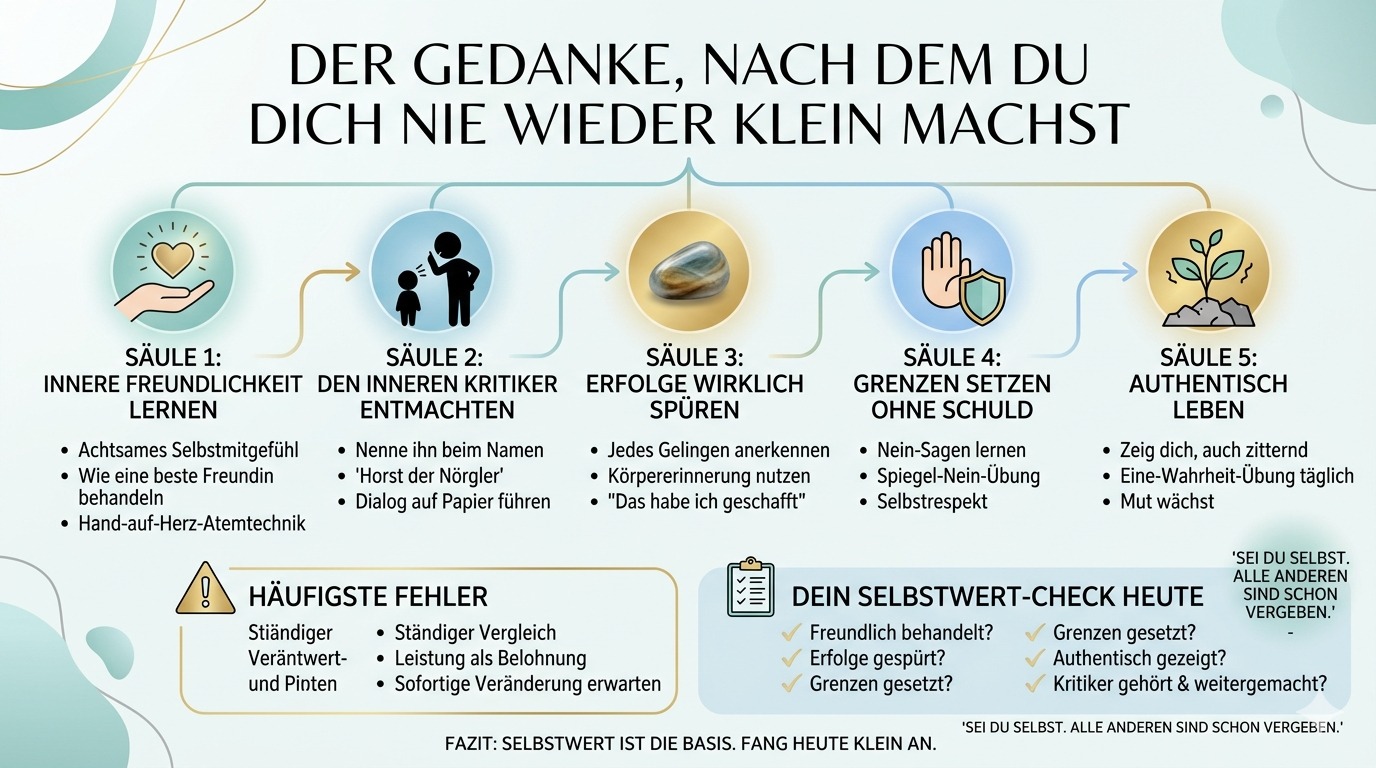 Infografik Der Gedanke, nach dem du dich nie wieder klein machst