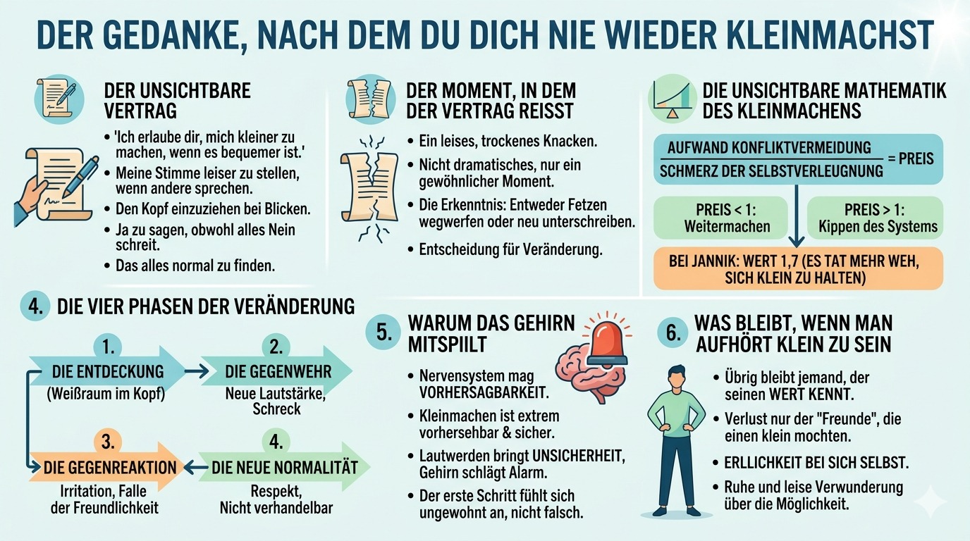 Infografik Der Gedanke, nach dem du nie wieder kleinmachst