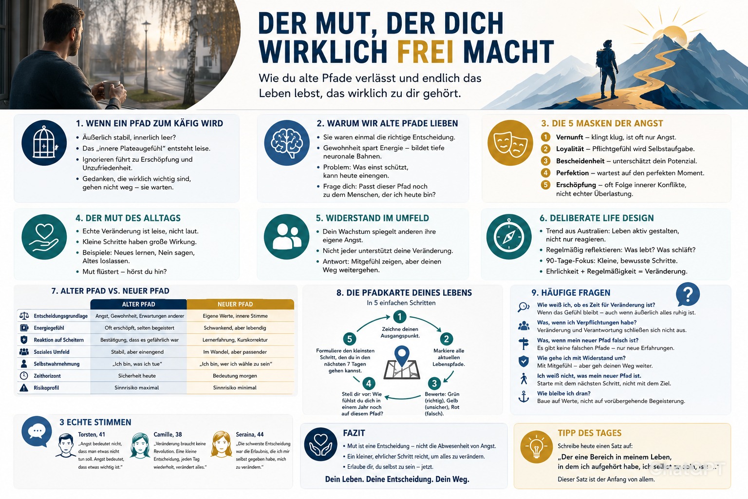Infografik Der Mut, der dich wirklich frei macht jetzt