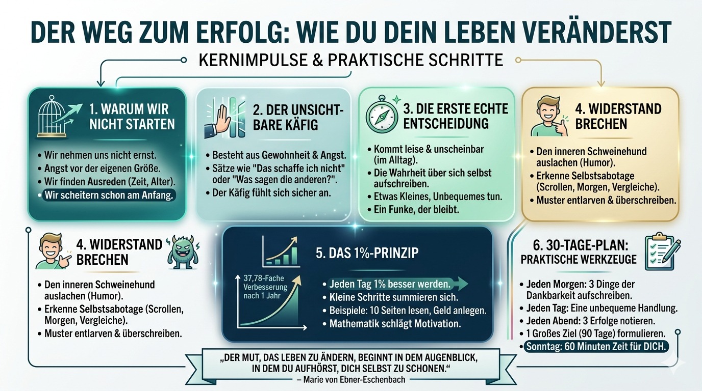 Infografik Der Weg zum Erfolg Wie du dein Leben veränderst