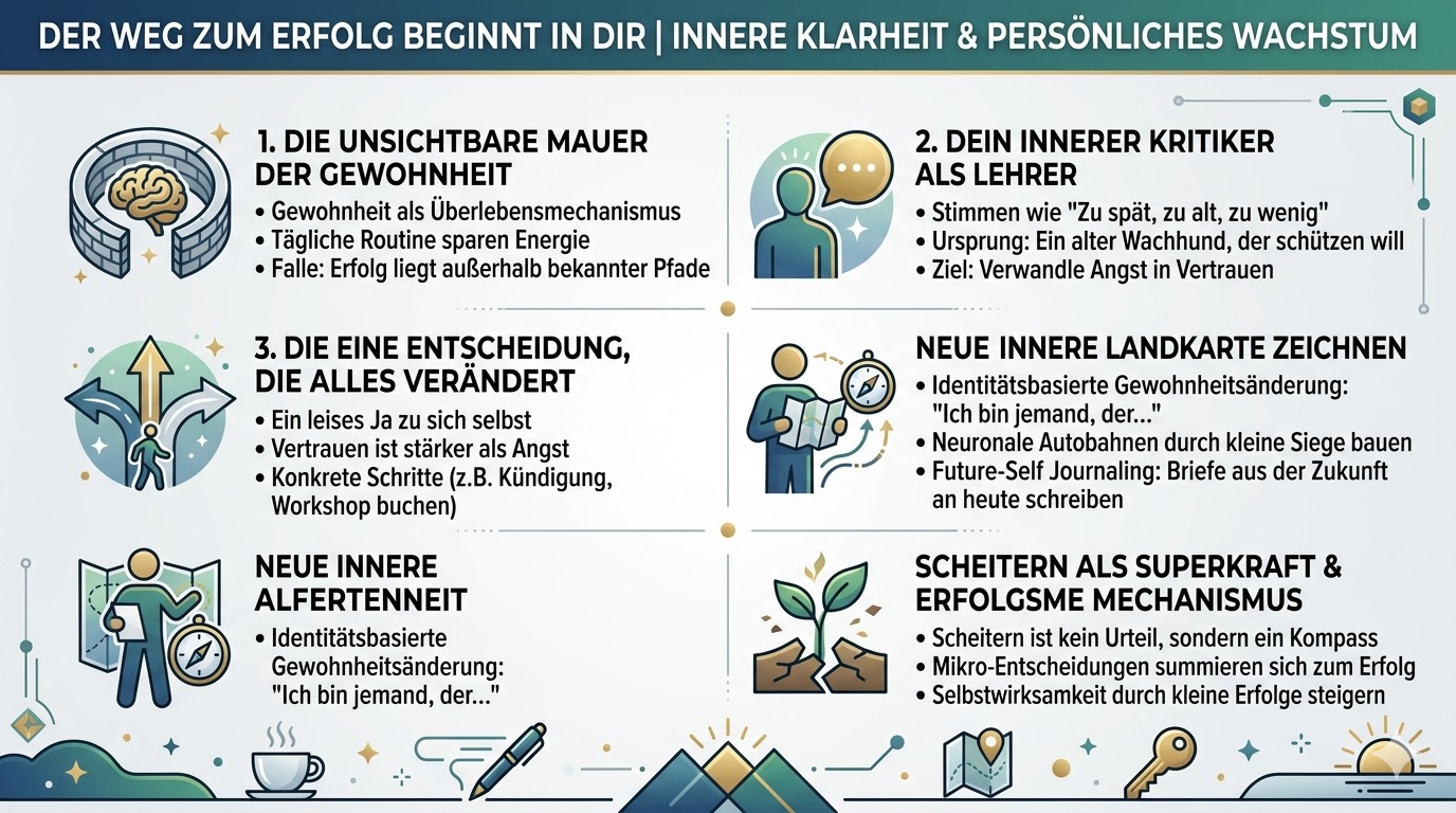 Infografik Der Weg zum Erfolg beginnt in dir. Infografik Der Weg zum Erfolg beginnt in dir.
