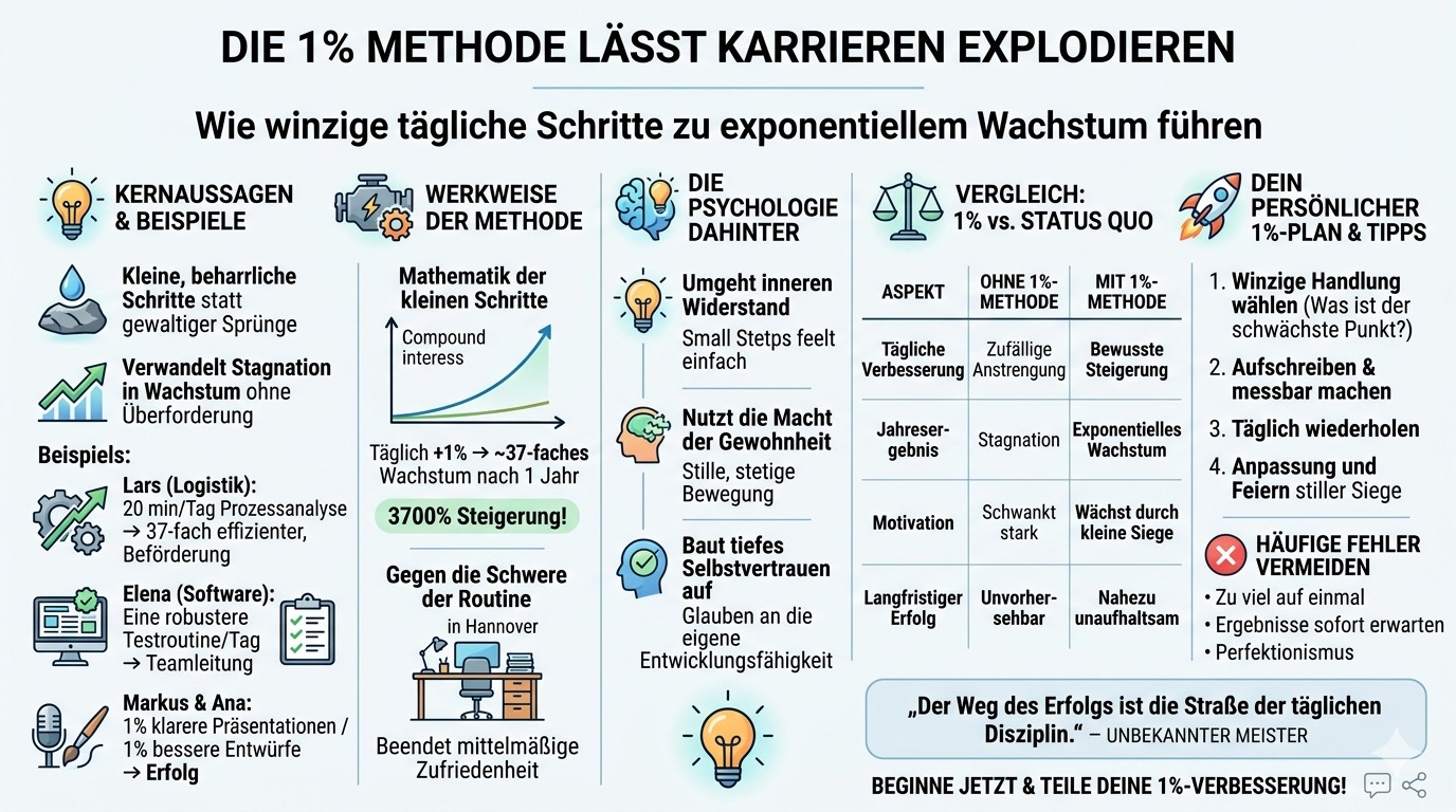 Infografik Die 1% Methode lässt Karrieren explodieren Infografik Die 1% Methode lässt Karrieren explodieren