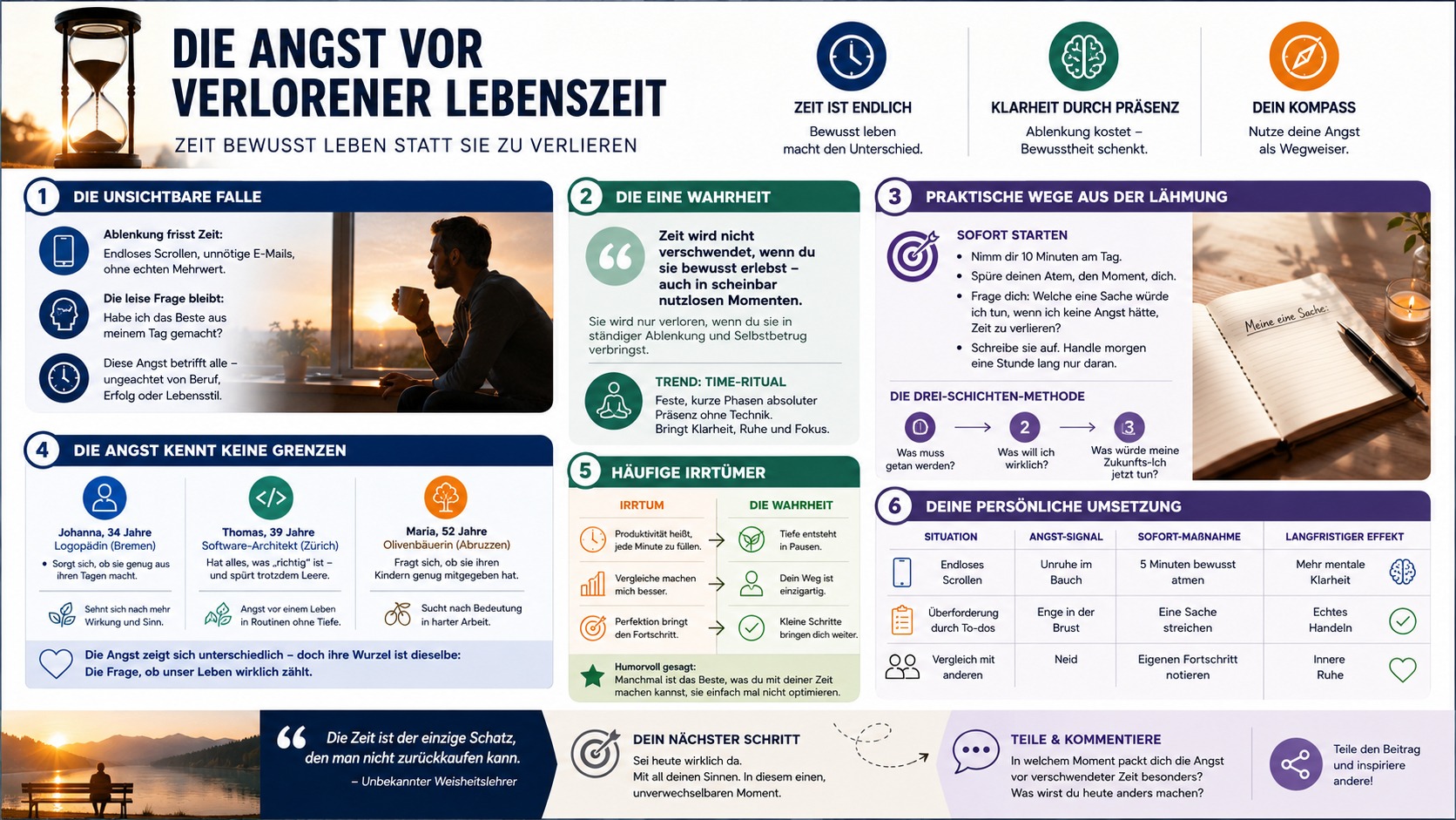 Infografik Die Angst vor verlorener Lebenszeit