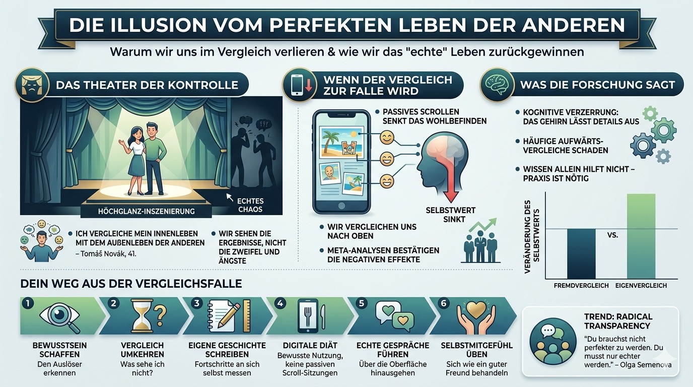 Infografik Die Illusion vom perfekten Leben der anderen
