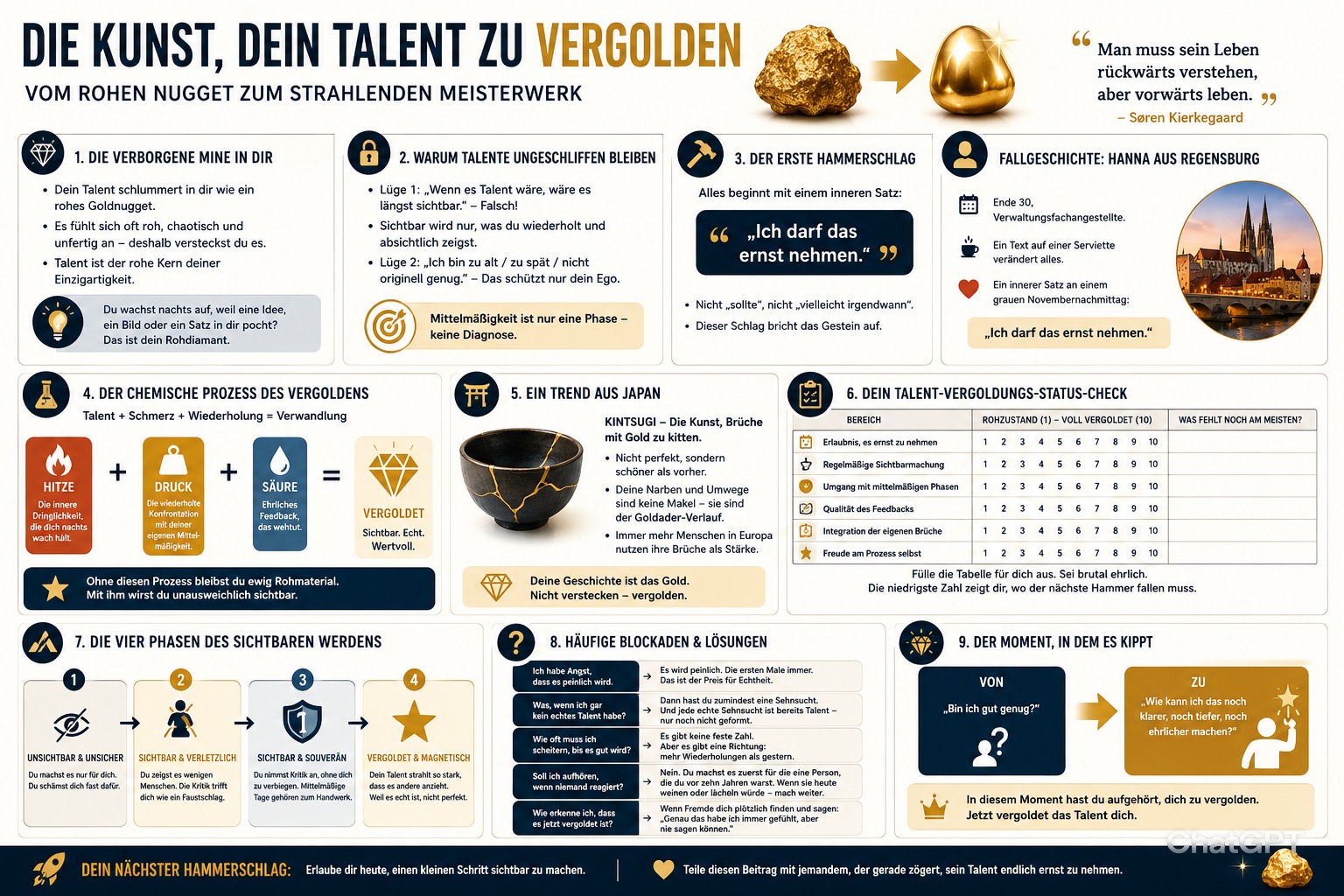 Infografik Die Kunst, dein Talent zu vergolden
