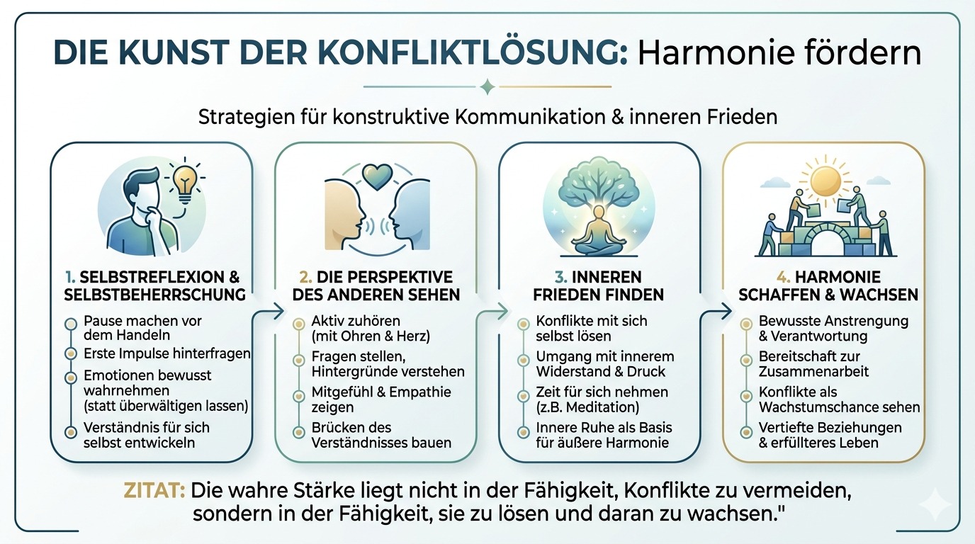 Infografik Die Kunst der Konfliktlösung Harmonie fördern Infografik Die Kunst der Konfliktlösung Harmonie fördern